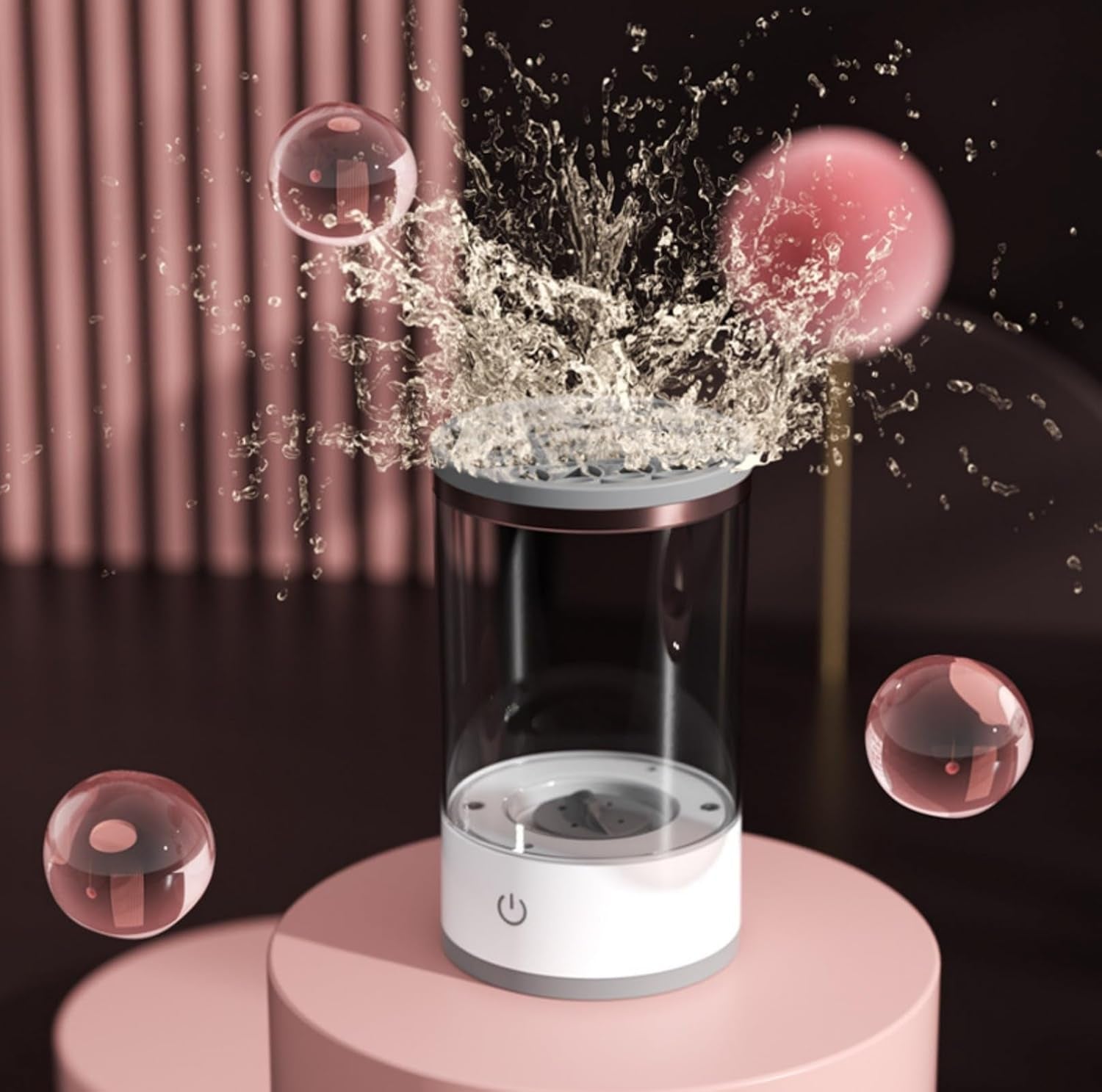 Electric Makeup Brush Cleaner - Efficient and Versatile Cleaning for All Brush Sizes (Black)